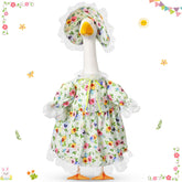 FuWeave spring floral goose outfit on 23-inch goose adds cheerful curb appeal