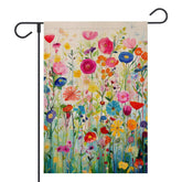 FUYUCHEN spring garden flag front view showcases vibrant florals for curb appeal.