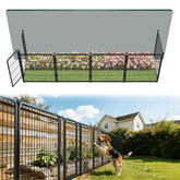 FXW Garden Fence 32in panel in black provides durable outdoor containment for pets.
