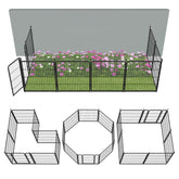 FXW Garden Fence 32in panel front view shows sturdy metal construction for pet safety.