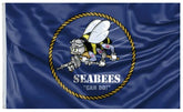 Fyon SeaBees flag 3x5 front view with vivid double-sided print for outdoor display