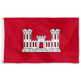 Fyon US Army Engineers Flag front view, durable 3x5ft banner for indoor or outdoor display.