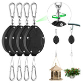 FYRVEXENZI retractable plant hanger assembly demonstrates durable 304 stainless steel build for outdoor use.