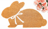 FYSUIMU Easter bunny coir doormat greets guests with charm while scraping dirt.
