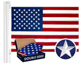 G128 American flag 3x5ft with double-sided embroidery for bold outdoor display