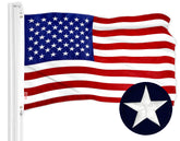 G128 American flag full view showing durable 4x6 ft outdoor-ready design