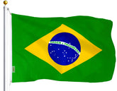 G128 Brazil flag 3x5ft in LiteWeave Series shows vibrant colors for outdoor display.