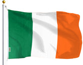 G128 Ireland flag 3x5 ft outdoor display with vibrant colors