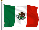 G128 Mexico flag 3x5ft in LiteWeave series, outdoor or indoor display with vibrant colors