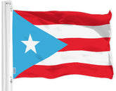 G128 Puerto Rico flag in light blue, 3x5, vibrant outdoor display