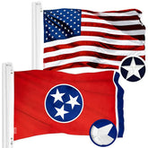 G128 USA flag 3x5 embroidered stars for indoor or outdoor display.