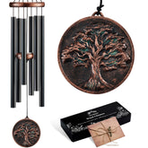 Gabzart wind chimes with tree of life in copper finish create a calming garden ambiance