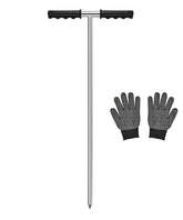 GADFISH stainless steel soil probe rod extended with ergonomic T-handle for tough ground