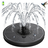 GAIZERL 3-5W solar fountain with glass panel demonstrates energy-efficient sun-powered operation.