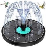 GAIZERL solar fountain cyan flower center attracts birds to your garden