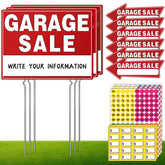 Garage sale signs kit with double-sided panels improves outdoor visibility for passersby