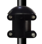 Garbuildman squirrel-baffle buckle attachment secures firmly to a bird feeder pole for reliable use.