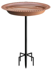 Garbuildman upgraded 5-prong base bird bath with stake for stable outdoor use.