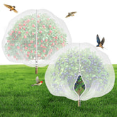 Garden Tailor fruit tree netting with zipper and drawstring protecting trees while allowing airflow.