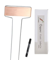 GardenBasix copper garden labels set 15 with durable metal tags for organized vegetable beds.
