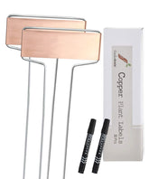 GardenBasix copper plant tags show the full 10.8-inch size for durable labeling