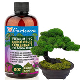 Gardenera bonsai fertilizer concentrate bottle pouring for balanced feeding