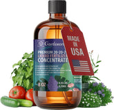 Gardenera Premium 20-20-20 bottle pouring for indoor plants promotes balanced, healthy growth.