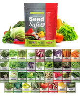 Gardeners Basics Seed Safe Kit packaging highlights 35 heirloom seeds for beginners