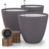 Gardenix Decor 7in self-watering planter gray for indoor greenery