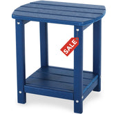 GardenStar Adirondack square outdoor side table top view shows compact design for small patios