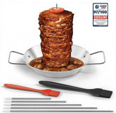 Garderie premium vertical skewers assembly for even heat and flavorful kebabs.