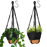 GARDIFE 10-inch hanging planter with macrame basket for stylish indoor displays.