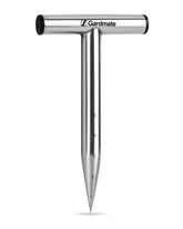 Gardmate stainless steel hand dibber with depth markings for precise planting depth.