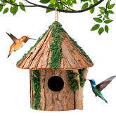 GARDYUE cedarwood bird house exterior showcases natural finish for garden aesthetics.