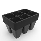 Gardzen 30-pack 6-cell seed starting tray front view, sturdy reusable design for seedlings.