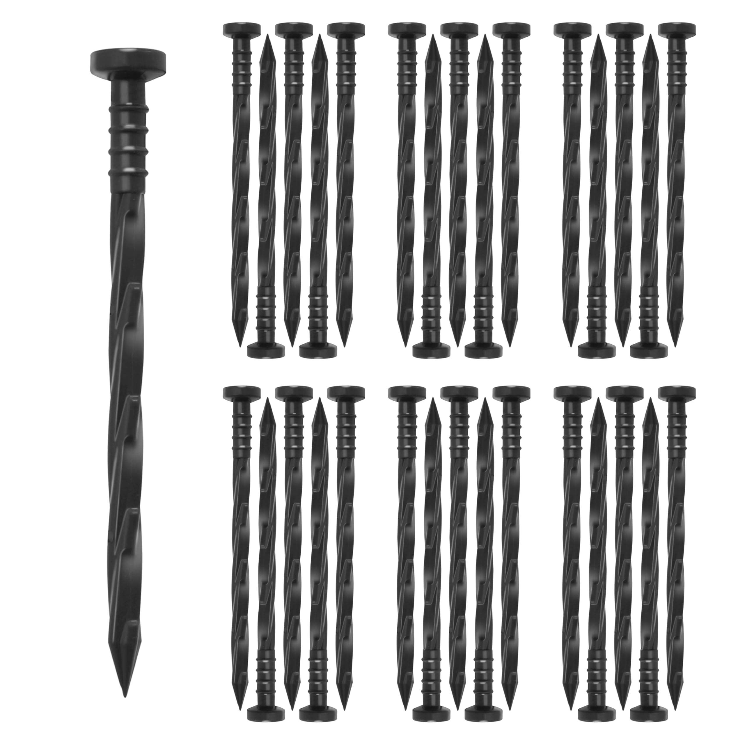 Gardzen 30-pcs landscape edging spikes securing 6-inch stakes for sturdy edging