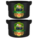 Gardzen 40-gallon grow bag in patio setup highlighting large capacity for container gardening.