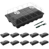 Gardzen seed starter tray with 15-cell capacity ready for seed germination