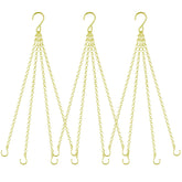 Garini 23-inch gold hanging chain shown with a planter for sturdy outdoor use.
