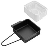 GARNETIN Nexgrill drip pan attached to grill for mess-free cooking.
