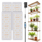 Garpsen Grow Light 4Panel front view highlighting compact full-spectrum for seedlings
