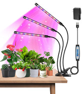 Garpsen 3-heads plant light adjustable gooseneck for precise indoor lighting.