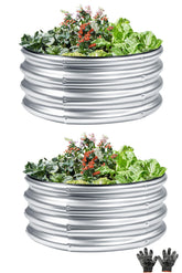 Gartist round garden bed, 2ft by 2ft, versatile planter for vegetables and flowers.