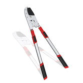 GARTOL heavy-duty loppers with extendable handle reach high branches safely.