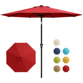 Garvee 9ft patio umbrella with crank lift for easy opening and closing