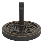 Garvee round umbrella base with bronze finish, a durable outdoor anchor.