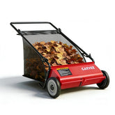 GarveeLife Push Lawn Sweeper front view shows 21-inch width for quick yard cleanup.
