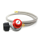Gas One 2113 regulator with steel braided hose for flexible high-pressure propane delivery