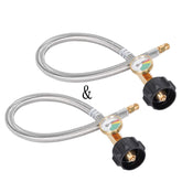 GasSaf 18-inch RV propane hose with gauge for quick level check
