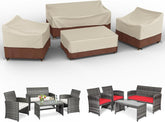Gasadar patio armchair cover viewed from front for all-weather protection
